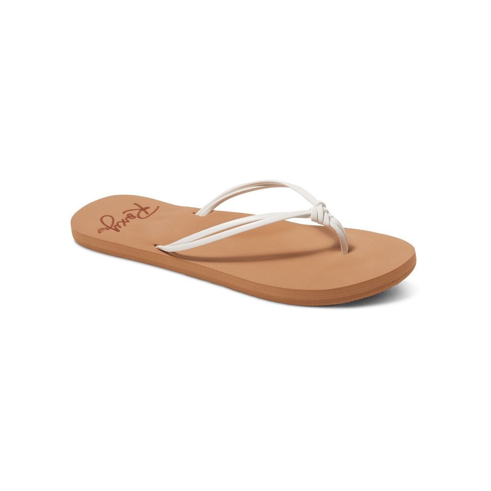 Roxy Girl's RG Lahaina Flip Flop Sandals Flat White/Tan 5 M US Big Kid